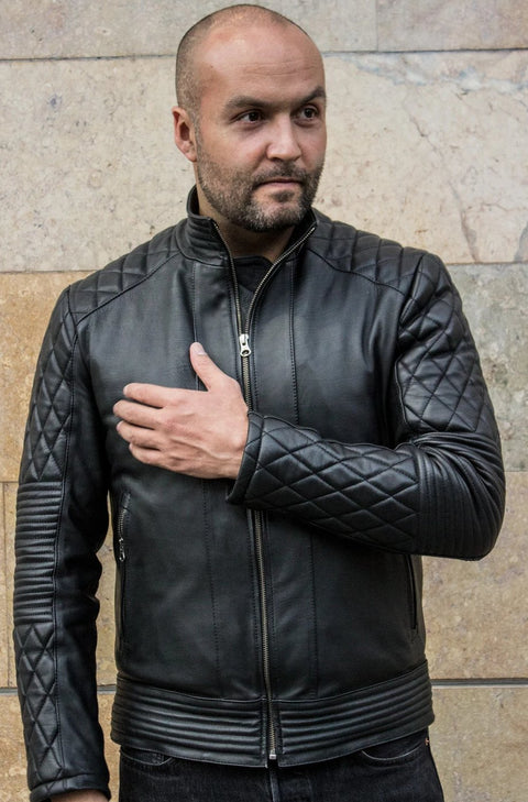 LANCASTER Leather Jacket Quilted - Black