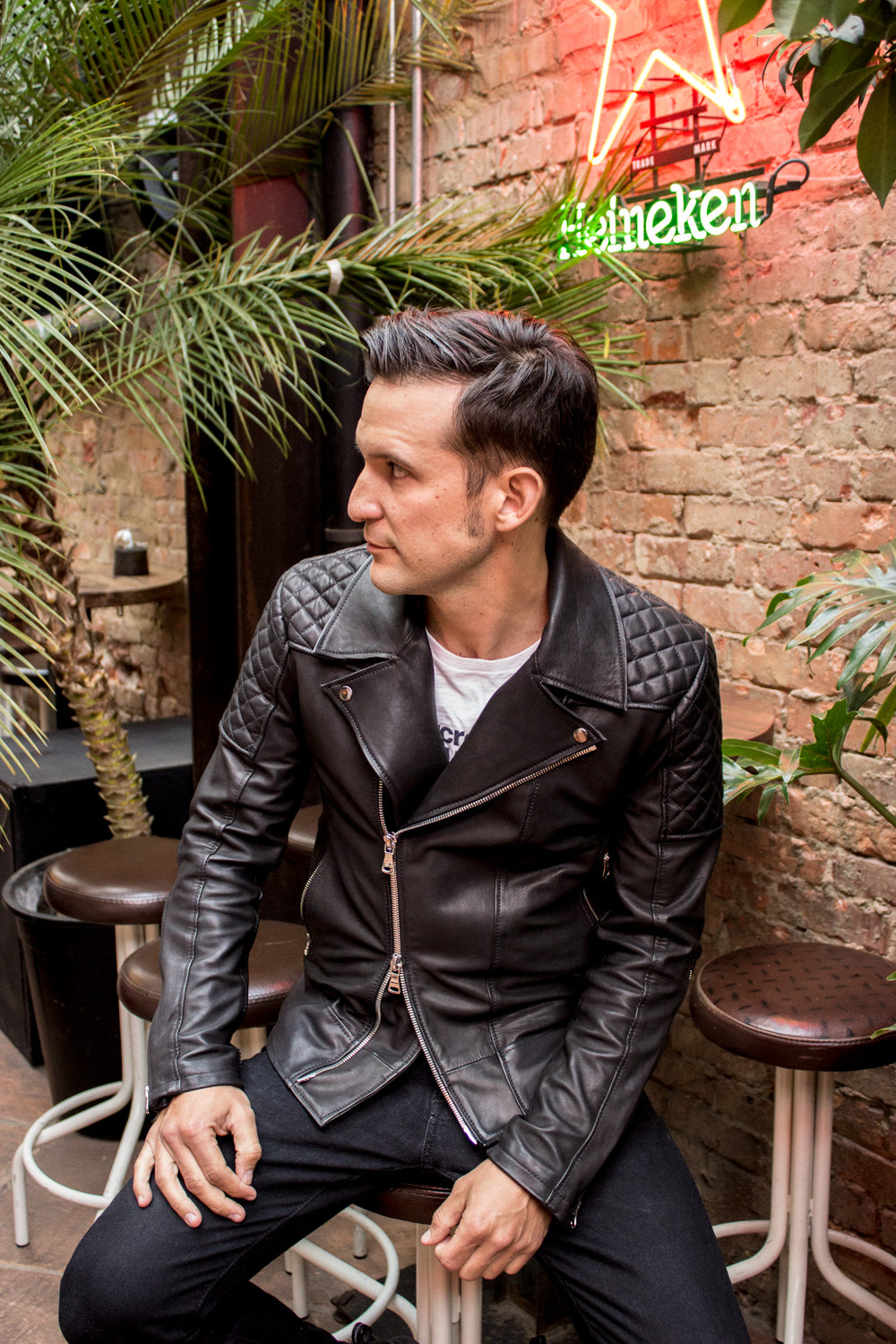 DEAN Leather Jacket Quilted - Mate Black - PDCollection Leatherwear - Online Shop