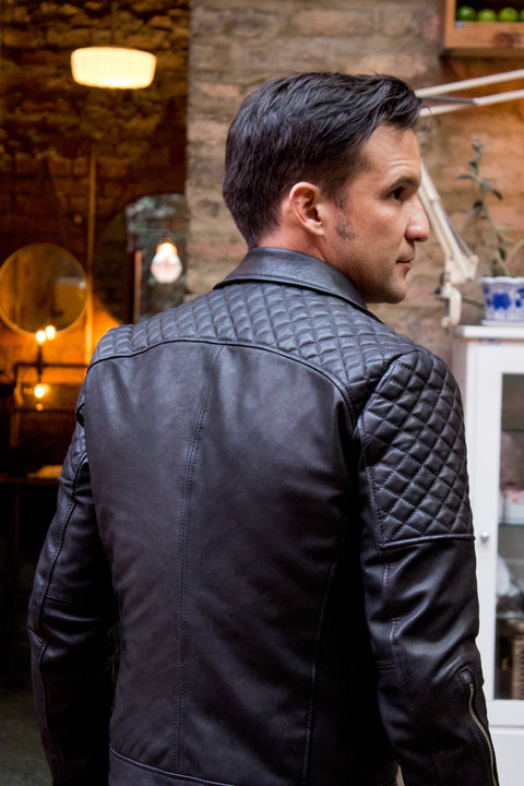 DEAN Leather Jacket Quilted - Mate Black - PDCollection Leatherwear - Online Shop