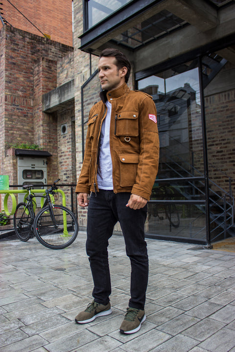 FIELD FR Leather Jacket Terra Brown  - Nubuck Suede - Mid-Length - PDCollection Leatherwear - Online Shop