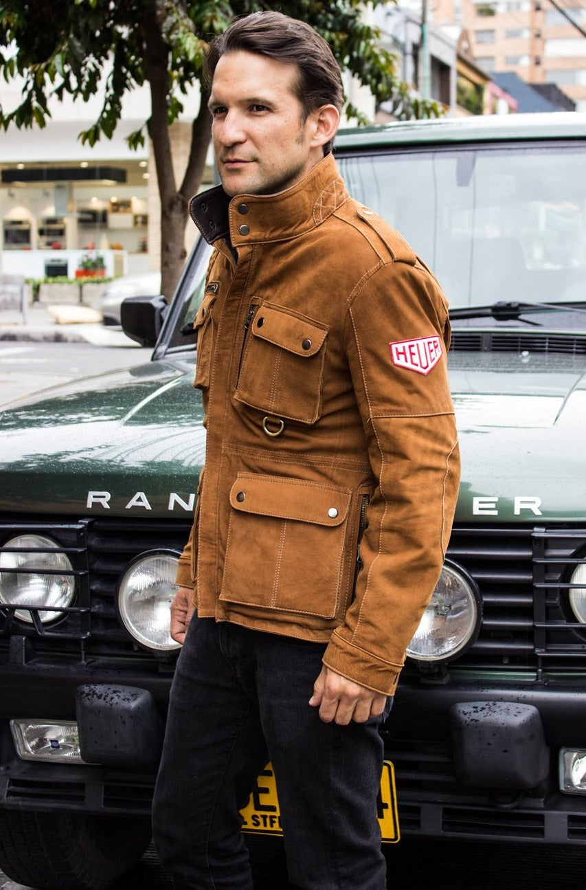 FIELD FR Leather Jacket Terra Brown  - Nubuck Suede - Mid-Length - PDCollection Leatherwear - Online Shop