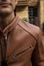 BALLY Leather Jacket - Perforated - Light Brown -