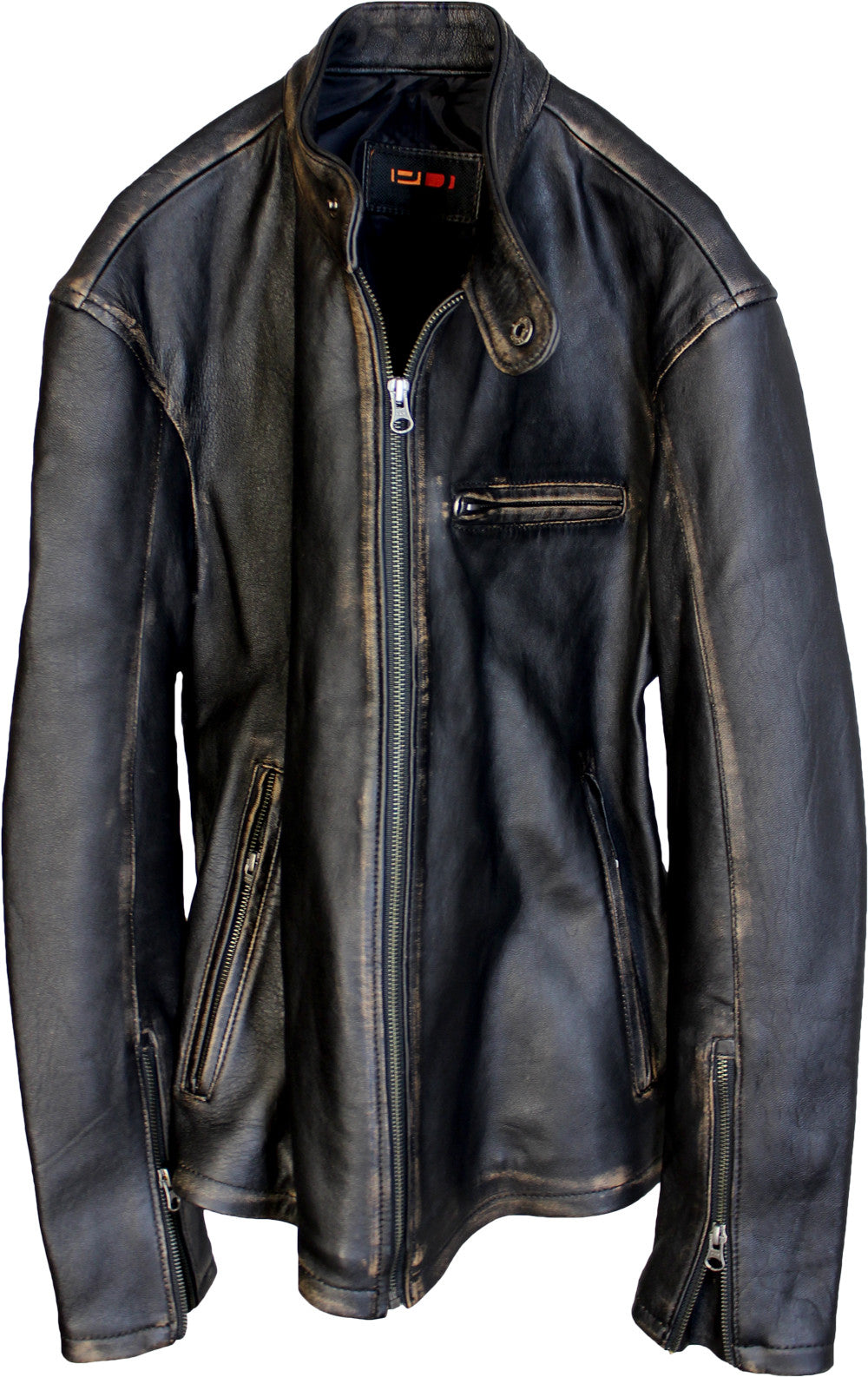 R79 Leather Jacket Distressed Black Vintage Fit - PDCollection Leatherwear - Online Shop