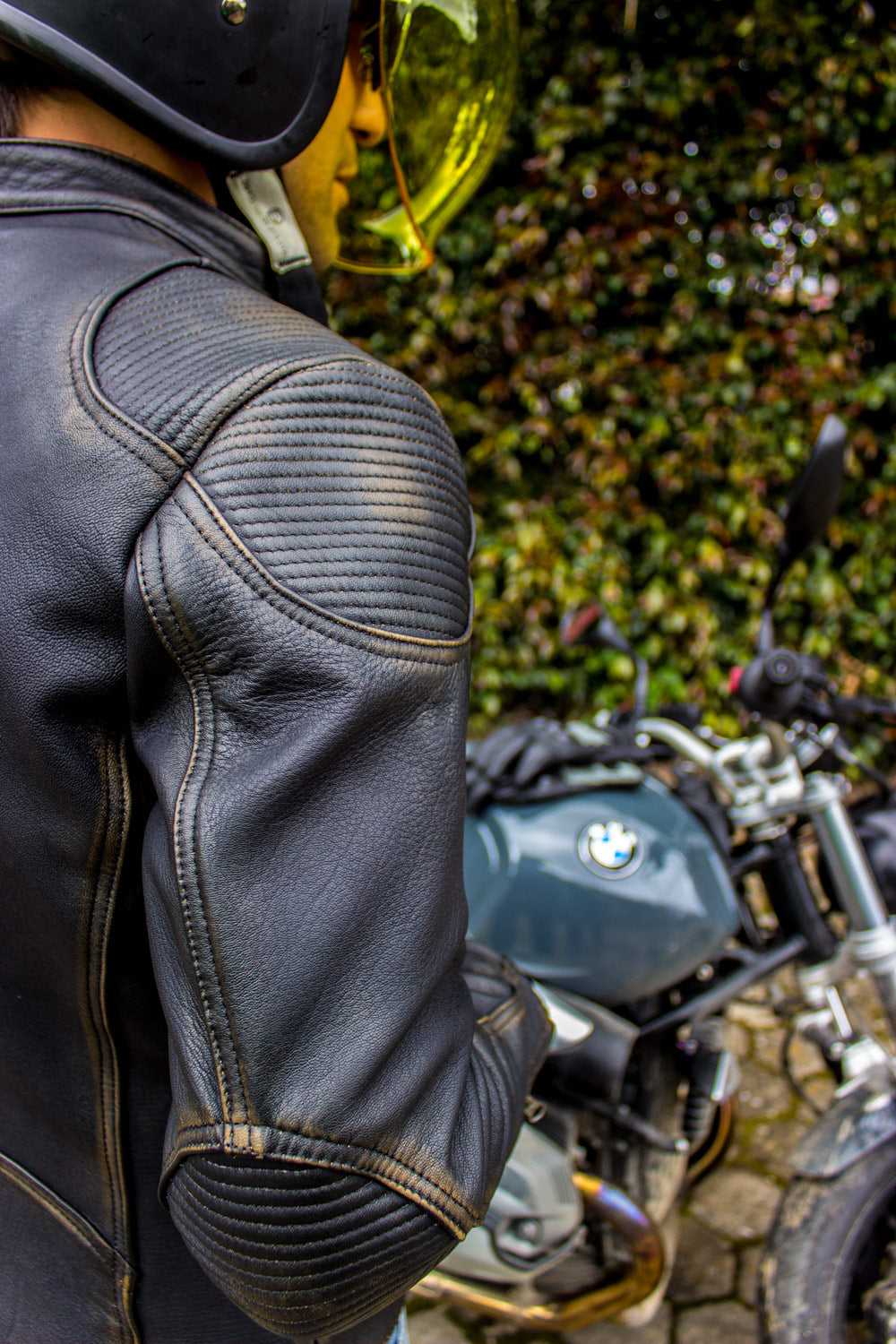 FALLOUT Leather Jacket  Distressed Black   - Cafe Racer - PDCollection Leatherwear - Online Shop
