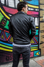 Rebel II BLACK Leather Jacket in Calfskin