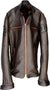 FORSTER Leather Jacket  Brown Cafe Racer Orange Accents - PDCollection Leatherwear - Online Shop