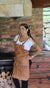 2SX Women Leather Apron in Genuine Leather Custom-Made Name - Baristas BBQ Kitchen Artist - PDCollection Leatherwear - Online Shop