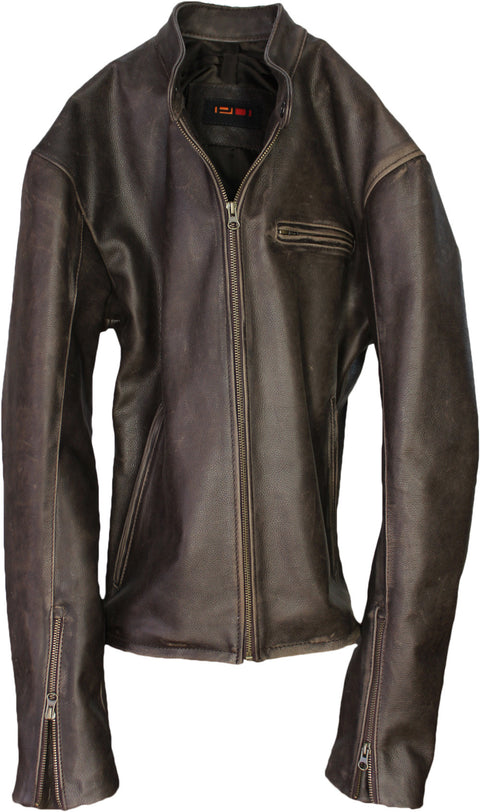 R79 Leather Jacket Napa Distressed Brown Vintage Fit - Cafe Racer - PDCollection Leatherwear - Online Shop