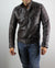 AXE Leather Jacket in Dark Brown Lambskin Cafe Racer - PDCollection Leatherwear - Online Shop