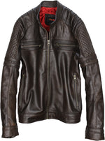 AXE Leather Jacket in Dark Brown Lambskin Cafe Racer - PDCollection Leatherwear - Online Shop