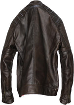 AXE Leather Jacket in Dark Brown Lambskin Cafe Racer - PDCollection Leatherwear - Online Shop