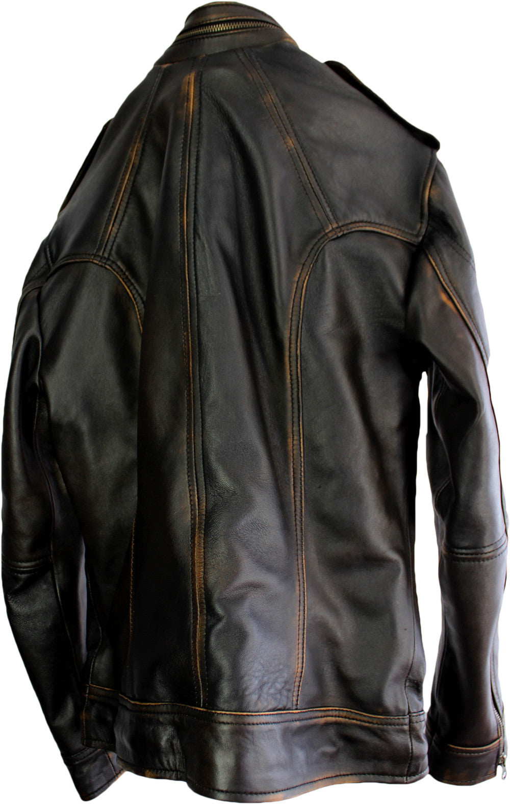 2018 AX Leather Jacket  Distressed Black - PDCollection Leatherwear - Online Shop