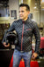 PANAMERICA Leather Jacket - Quilted, in Calfskin Black / Red Limited Edition - - PDCollection Leatherwear - Online Shop
