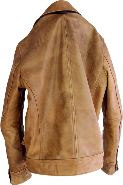 HUNSTON Leather Jacket Rugged Napa Washed Stone / Contrasted - PDCollection Leatherwear - Online Shop