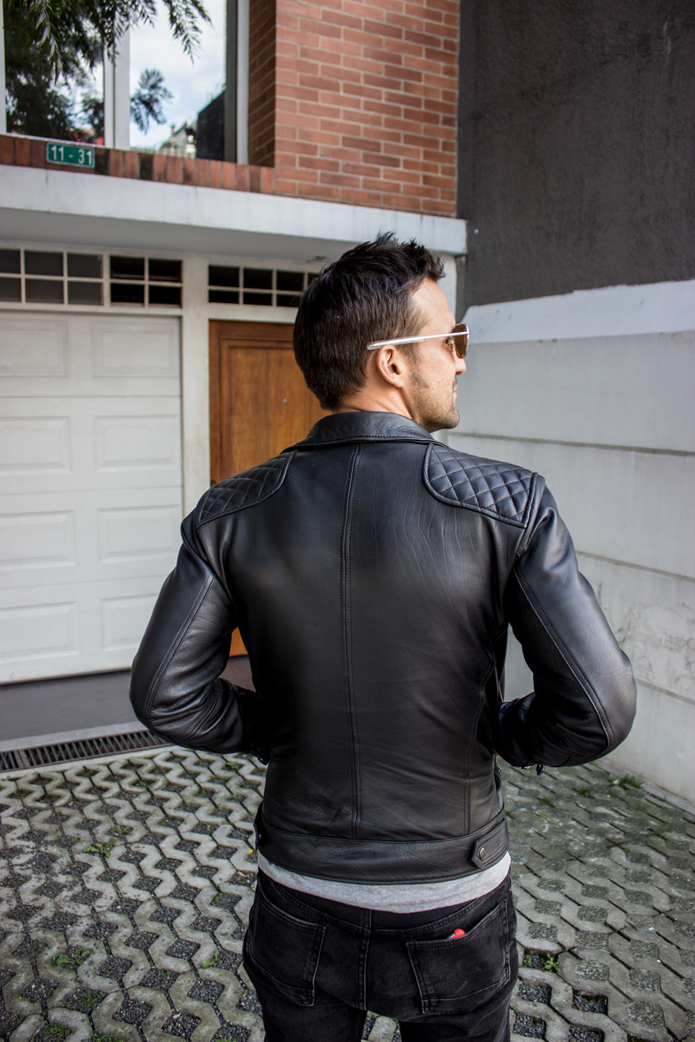 LUKAS BOLD CR Leather Jacket diamond Quilted - Black - Magic RUDE Video - PDCollection Leatherwear - Online Shop