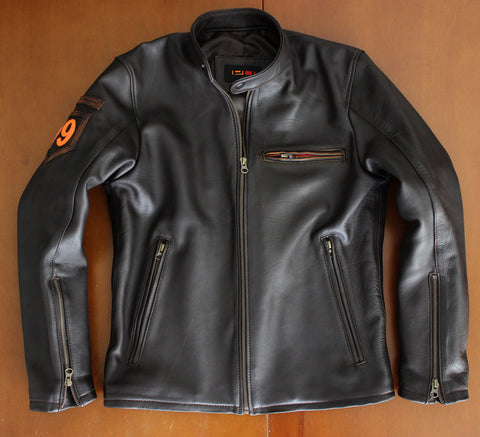 R79 LIMITED Leather Jacket Lambskin Distressed Brown Vintage Fit - Cafe Racer - PDCollection Leatherwear - Online Shop