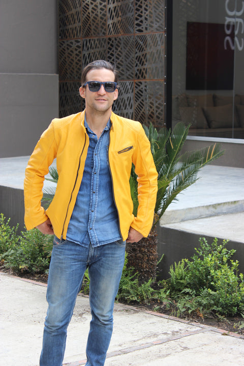 BUNGALOW Leather Jacket in Golden - Limited -Yellow - PDCollection Leatherwear - Online Shop