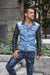 BROOKLYN RD Jean & Leather Jacket Blue Denim & Black Quilted Leather Sleeves - PDCollection Leatherwear - Online Shop