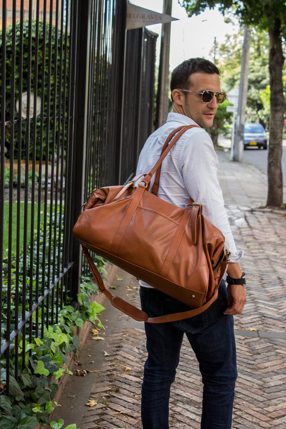 WEEKEND LUX Leather Bag in Brown Color - PDCollection Leatherwear - Online Shop