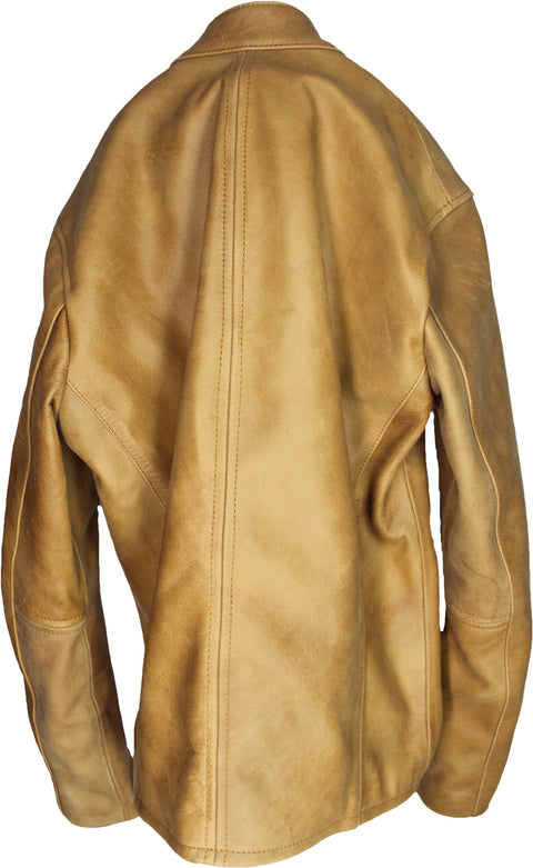 R79 Leather Jacket Tan Vintage Fit - Motorcycle Cafe Racer - PDCollection Leatherwear - Online Shop