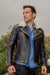 BELGRAVE SQ Leather Jacket Shearling  Quilted in Distressed Brown - PDCollection Leatherwear - Online Shop