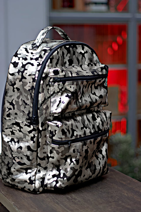 STEEL Leather Bag Backpack in Luxury Camo - Limited Ed.