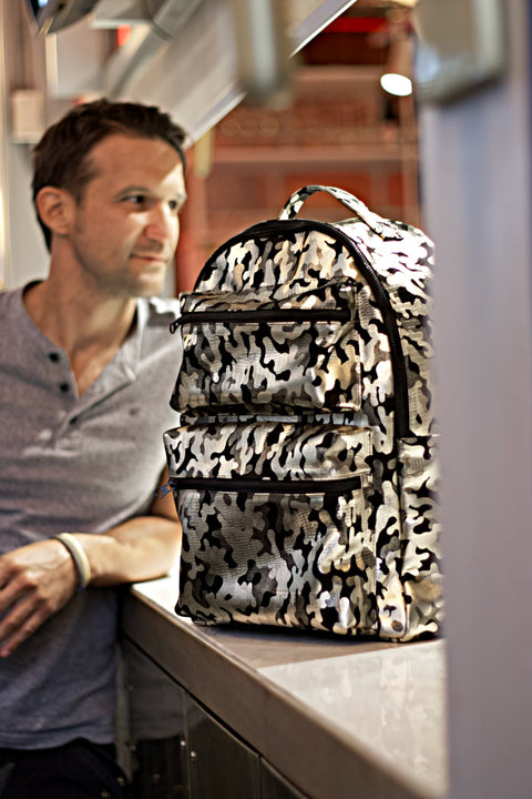 STEEL Leather Bag Backpack in Luxury Camo - Limited Ed.