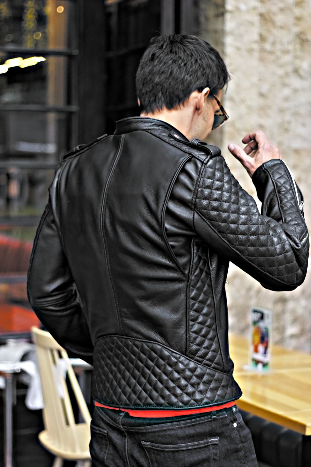 LOTUS ROCKSTARLeather Jacket Black- Bison