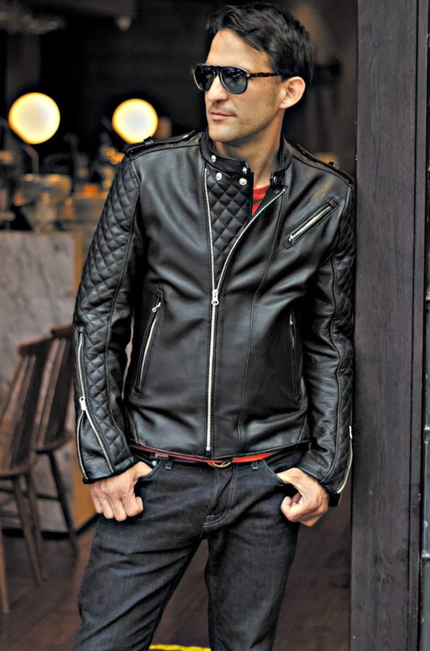 LOTUS ROCKSTARLeather Jacket Black- Bison