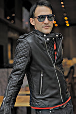 LOTUS ROCKSTARLeather Jacket Black- Bison