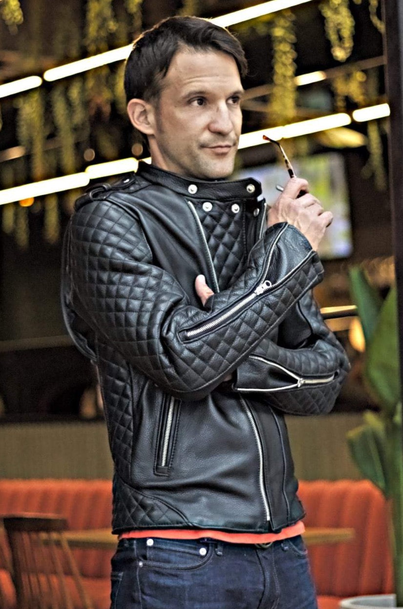 LOTUS ROCKSTAR  Leather Jacket Black  - Bison