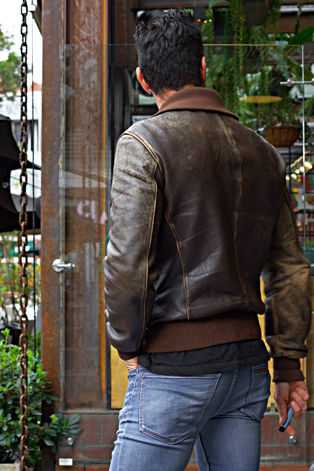 BERLIN Leather Jacket Ultra Distressed Brown -