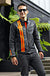 MOJO FX Leather Jacket Vintage Aged Lambskin with Orange stripes