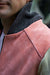MONTANA Leather Bison Suede Varsity Jacket - Natural Pink & Cream