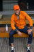COSMO Leather Jacket Bomber lightweight - Perforated - Orange