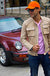 MI6 Leather Jacket - Double Cargo Pockets in Natural Stone