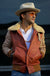 LE MANS Leather Jacket Shearling Collar Copper & Beige