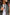 LE MANS Leather Jacket Shearling Collar Green & Beige