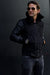 LE MANS Porche Ed. Leather Jacket Shearling Collar Black -Triple Black