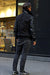 LE MANS Porche Ed. Leather Jacket Shearling Collar Black -Triple Black