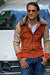LE MANS Porche Ed. Leather Jacket Shearling Collar Black - Terracota & Beige