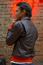 BELL 59 Leather Pilot Jacket Classic & Minimal Brown