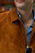 LONDON Classic Lightweight Jacket in Suede - Amber
