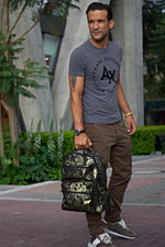 STEEL Leather Bag Backpack in Luxury Green Camo - Limited Ed