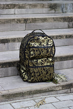 STEEL Leather Bag Backpack in Luxury Green Camo - Limited Ed