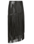 Leather Accessory Skirt Frenges in Black Calfskin - PDCollection Leatherwear - Online Shop