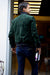 LAFAYETTE DB Leather Jacket Bomber lightweight - Suede  - Green