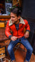 MAR Leather Jacket Quilted Shearling - Orange