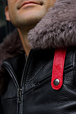 SOL WD Leather Jacket - Winter Ed Black - Oversized Shearling Collar