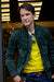 LAFAYETTE DB Leather Jacket Bomber lightweight - Suede  - Green